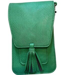 K‎ Carroll Harper Crossbody Bag Kelly Green Oprah's Favorite NWOT